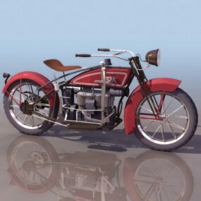 1923 Ace Motorcycle 3d model