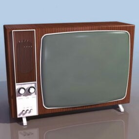 1970'lerin Televizyonu 3d modeli