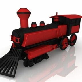 19th Century Railway Locomotive 3d model