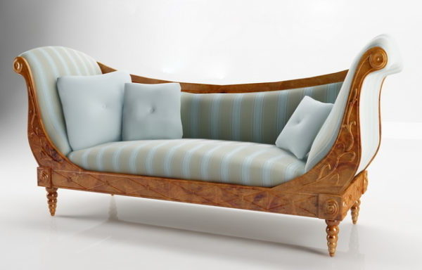 19th Century Upholstered Settee Sofa