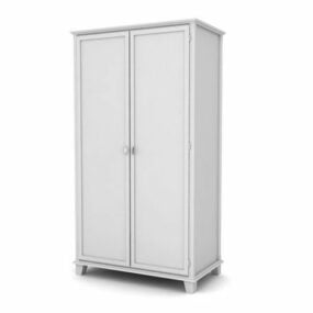 2 Door Clothes Cabinet Furniture 3d model