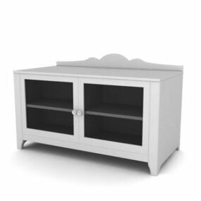 2 Doors Tv Cabinet Furniture 3d model