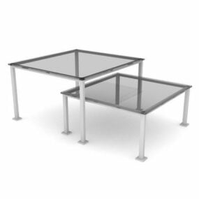 2 meubles de table basse imbriqués modèle 3D