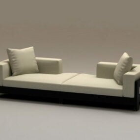 2 Piece Sectional Couch Furniture 3d model