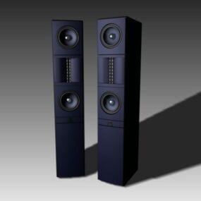 2-weg volledig bereik luidsprekersysteem 3D-model