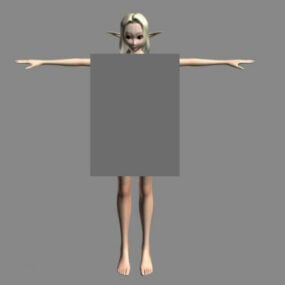 Model 3D pięknej dziewczyny elfa