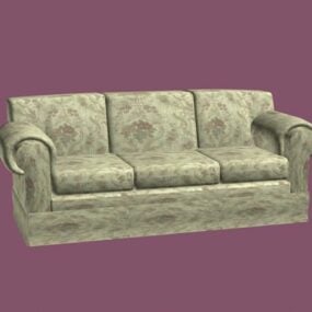 3-Sitzer-Stoffcouch 3D-Modell
