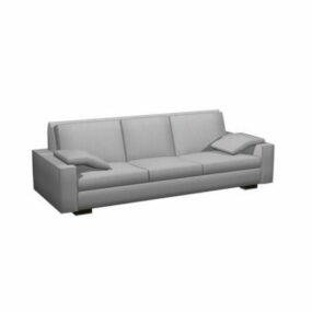 3 Seater Cloth Cushion Couch 3d model