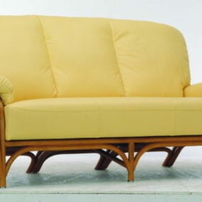3 Seater Upholstered Sofa Furniture 3d model