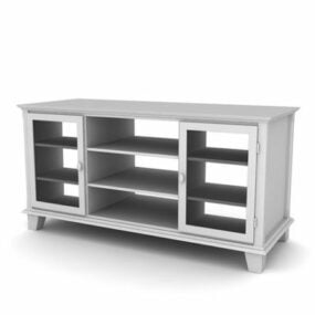 3 Shelf Tv Table Furniture 3d model