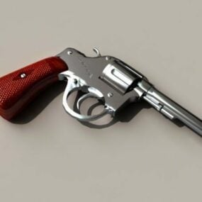 38 Caliber Revolver 3d malli