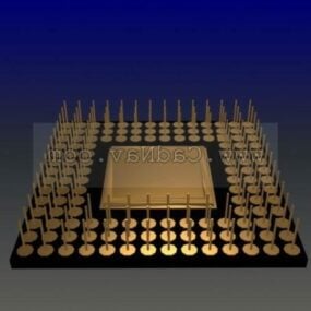 386dx CPU 芯片组 3d 模型