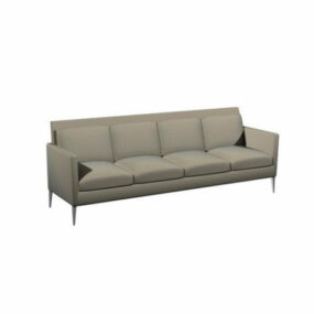 4 Seater Cushion Couch 3d model