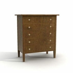 Drawers Small Side Cabinet Furniture 3d model