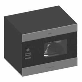 Black Electric Microwave 3d model