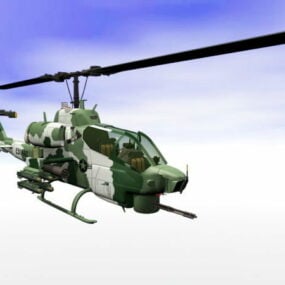 Ah-1w超级眼镜蛇攻击直升机3d模型
