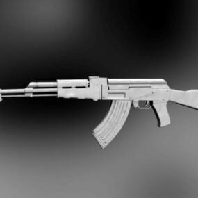 Rifle de asalto Ak-47 modelo 3d