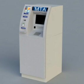 Modello 3d della macchina da soldi bancomat