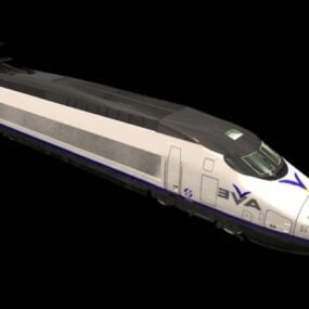 3d модель швидкісного поїзда Ave
