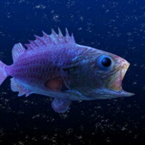 Model 3D ryby głębinowej