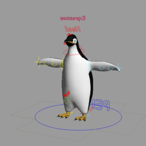 مدل سه بعدی پنگوئن حیوان آدلی