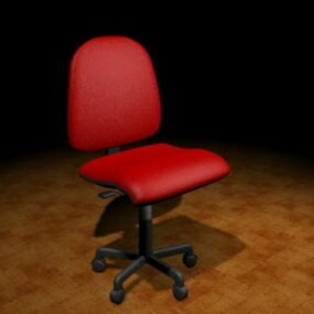 Modelo 3d de cadeira de escritório ajustável
