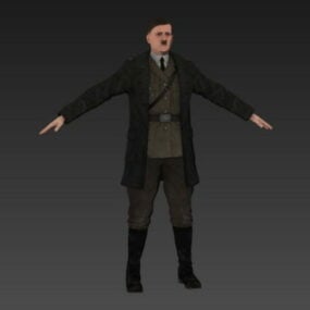 Modelo 3d del personaje de Adolf Hitler
