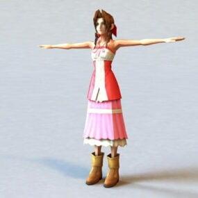 Aerith Gainsborough - Personnage de Final Fantasy modèle 3D