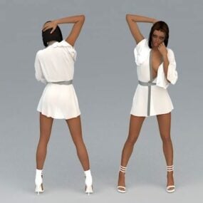 Personnage de femme afro-américaine modèle 3D