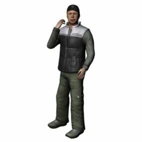 Character African American Man 3d model