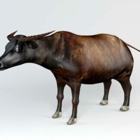 Реалистичная 3д модель водяного буйвола