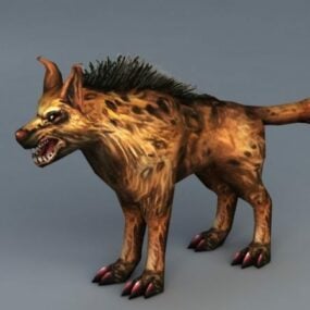 Afrikanisches Wildhund-Tier-3D-Modell
