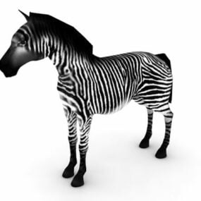 Modello 3d animale zebra africana