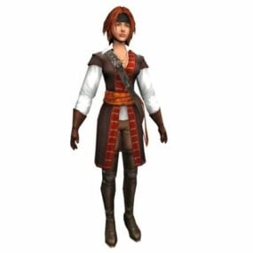 Personnage Age Of Pirates Béatrice modèle 3D