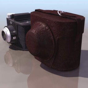 Modello 3d della fotocamera Agfa Clack Box
