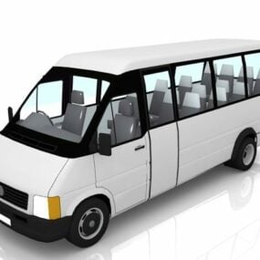 Minibus d'aéroport modèle 3D