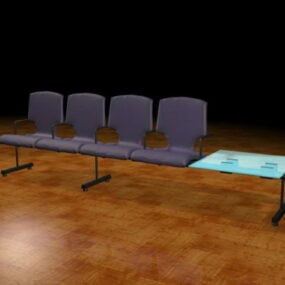 Chaises d'attente d'aéroport modèle 3D