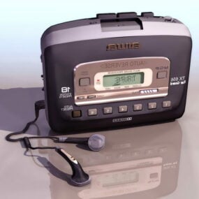 3д модель кассетного аудиоплеера Aiwa Walkman