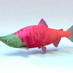 דגם 3D Alaska Sockeye Salmon