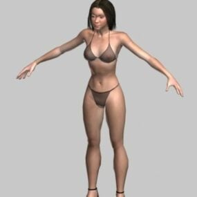 Alicia Bikini Rigged Samhail 3d
