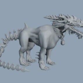 Arte conceptual de bestia alienígena modelo 3d