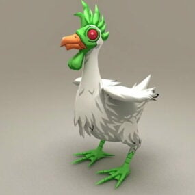 विदेशी चिकन Rigged 3d मॉडल