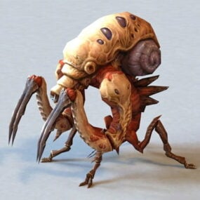 Modello 3d dell'insetto guerriero alieno