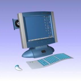 Model 3d Komputer Desktop lengkap