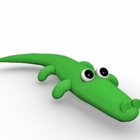 Aligátor krokodýl kreslený 3D model