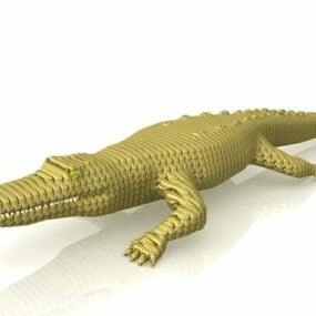 مدل سه بعدی حیوانات تمساح آمریکایی