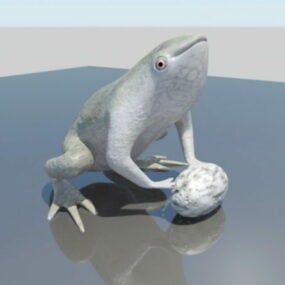 美国牛蛙3d模型