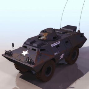 American V-100 Light Armored Vehicle 3d model