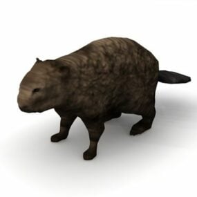 Model 3D zwierzęcego bobra amerykańskiego