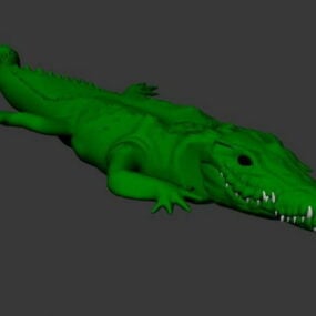 野生美洲鳄鱼3d模型